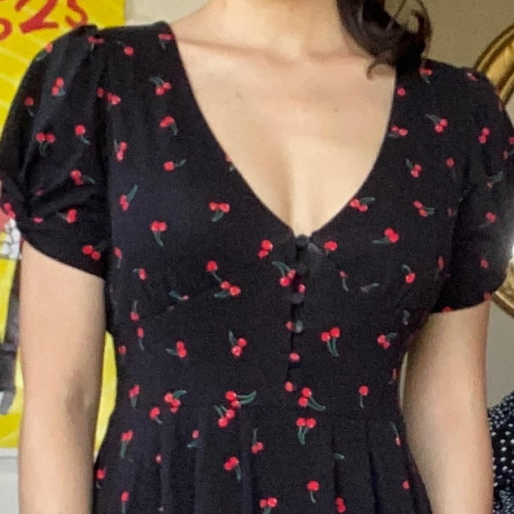 Cherry Print Betsey Johnson Midi Dress NWT